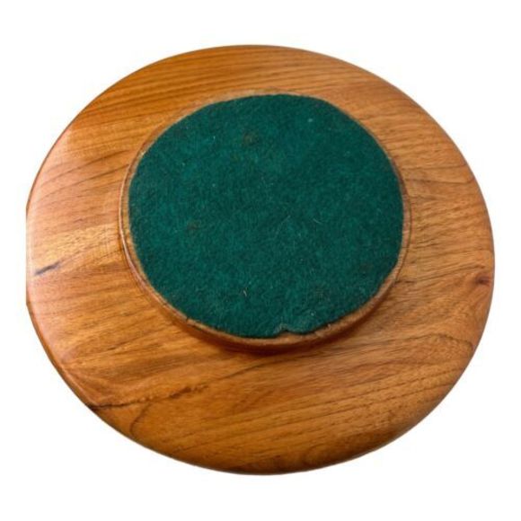 Vtg Wooden Hand Turned Collection Bowl Fruit Display with Pedestal Maple Walnut - Picture 7 of 7